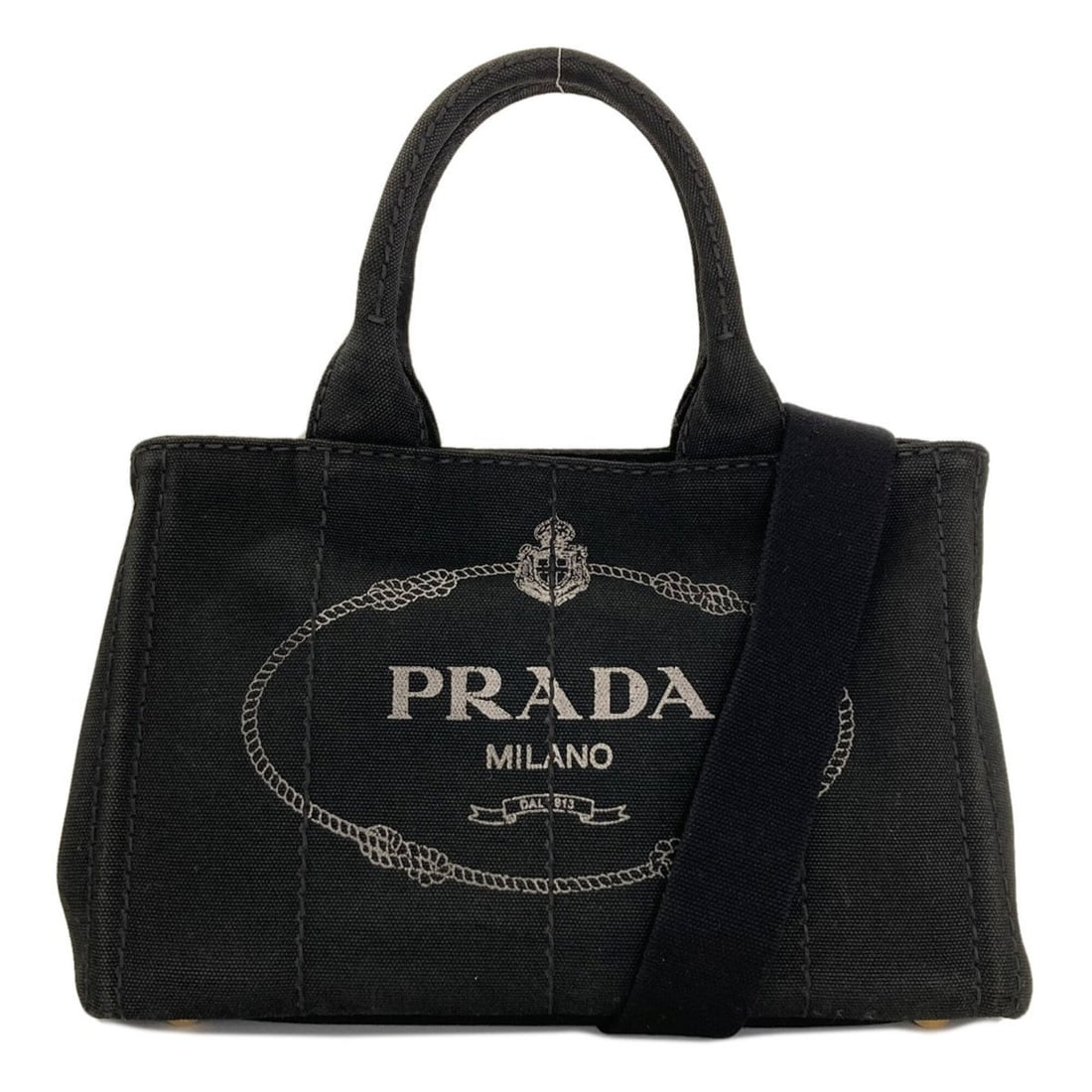 Prada Canapa Mini 2-Way Handbag, Canvas, Women's PRADA (1 of 20)