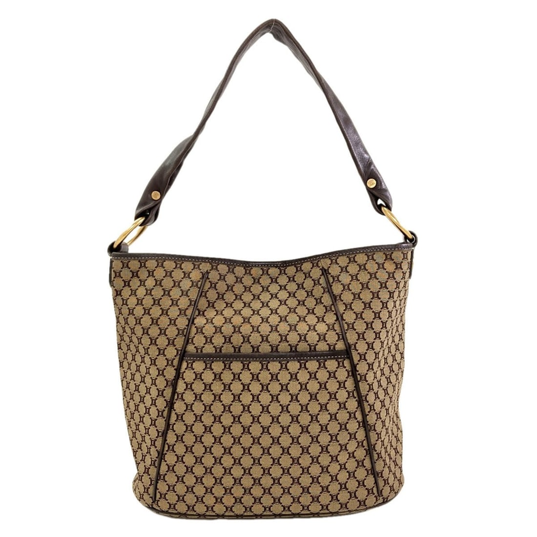 Celine Macadam One-Shoulder Canvas Shoulder Bag for Women: --- Catalog ---Category: SizeSize (HxWxD): 25cm x 28cm x 13.5cm / 9.84'' x 11.02'' x 5.31''Category: DesignType: Shoulder bagColor: BrownGender: WomenMaterial: Canvas Category: GeneralBrand: Celine---