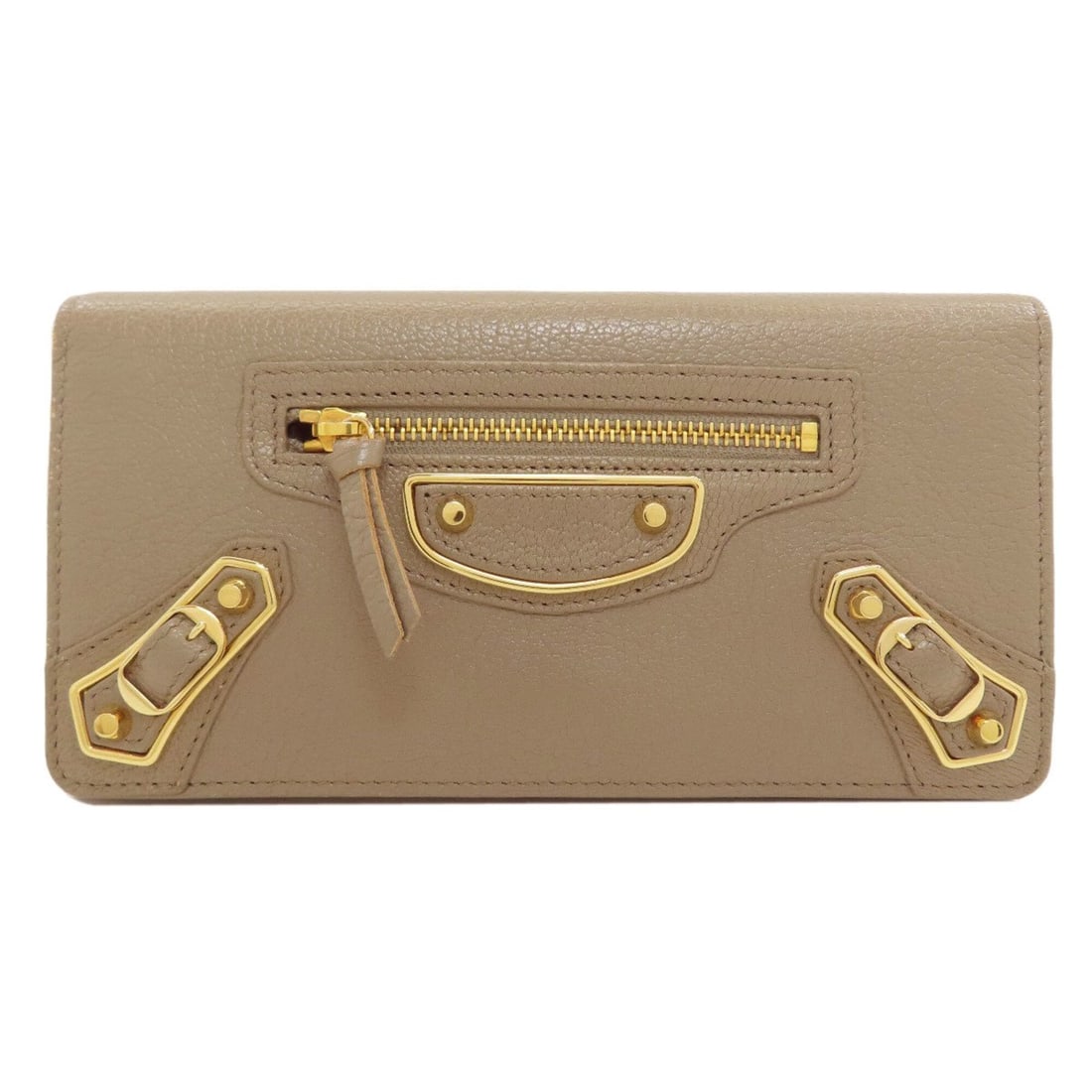 Balenciaga 390184 Classic Metallic Edge Money Long Wallet Leather Women's BALENCIAGA: --- Catalog ---Category: SizeSize (HxWxD): 10cm x 19cm x 2cm / 3.93'' x 7.48'' x 0.78''Category: DesignType: Long wallet (bi-fold)Color: GrayishGender: WomenMaterial: Leather Category: GeneralBrand: B