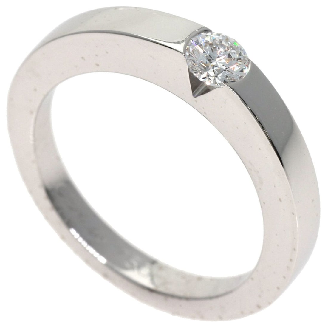 Cartier Date with Diamond #50 Ring, 18K White Gold, Women's.: --- Catalog ---Category: SizeJP Size: 10US Size: 5.5Category: DesignType: Band ringStone: DiamondGender: WomenMaterial: White gold (18K)Category: GeneralBrand: Cartier--- Item List ---Section: Conditi
