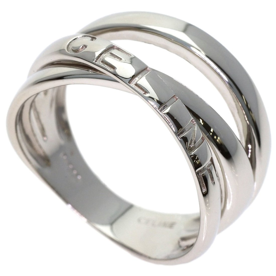 Celine logo motif ring, platinum PT900, women's ring.: --- Catalog ---Category: SizeJP Size: 13US Size: 6.5Category: DesignType: Band ringGender: WomenMaterial: Platinum 900Category: GeneralBrand: Celine--- Item List ---Section: ConditionRanking: Rank A U