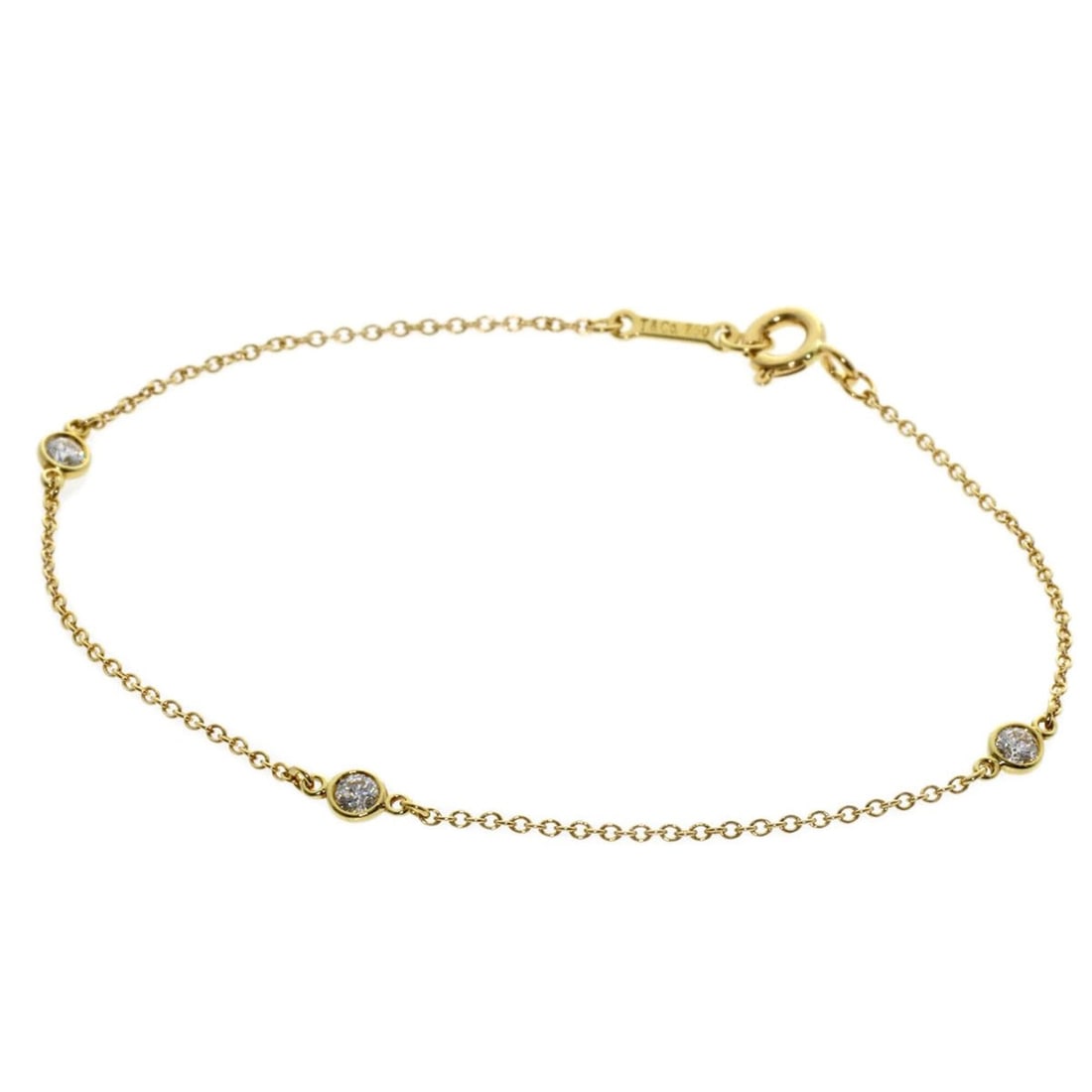 Tiffany & Co. By the Yard 3-Piece Diamond Bracelet, 18K Yellow Gold, Women's.: --- Catalog ---Category: SizeLength: 16.5cm / 6.49''Category: DesignType: Charm braceletStone: DiamondGender: WomenMaterial: Yellow gold (18K)Category: GeneralBrand: Tiffany--- Item List ---Section: C