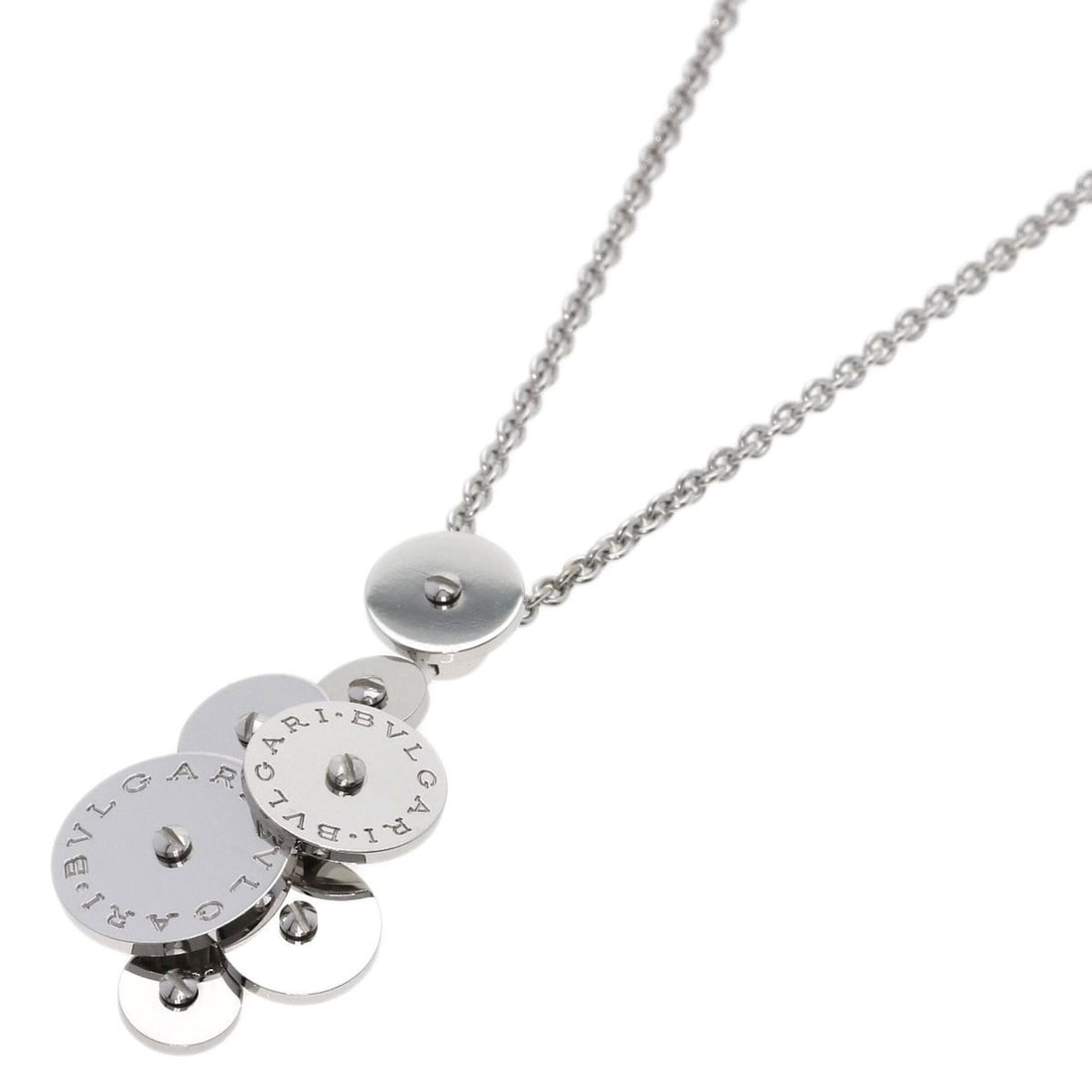 Bulgari Cycladi Necklace, 18K White Gold, Women's, BVLGARI: --- Catalog ---Category: SizePendant Size: 33.3mm x 17.2mm / 1.31'' x 0.67''Neck Circumference: 45 cm / 17.71''Category: DesignGender: WomenMaterial: White gold (18K)Necklace Type: NecklaceCategory: G