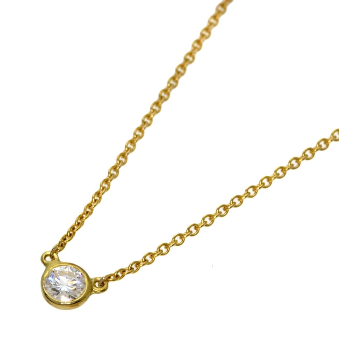 Tiffany & Co. By the Yard Diamond Necklace, 18K Yellow Gold, Women's.: --- Catalog ---Category: SizePendant Size: 4.2mm x 4.2mm / 0.16'' x 0.16''Neck Circumference: 38 cm / 14.96''Category: DesignStone: DiamondGender: WomenMaterial: Yellow gold (18K)Necklace Type: Neckla