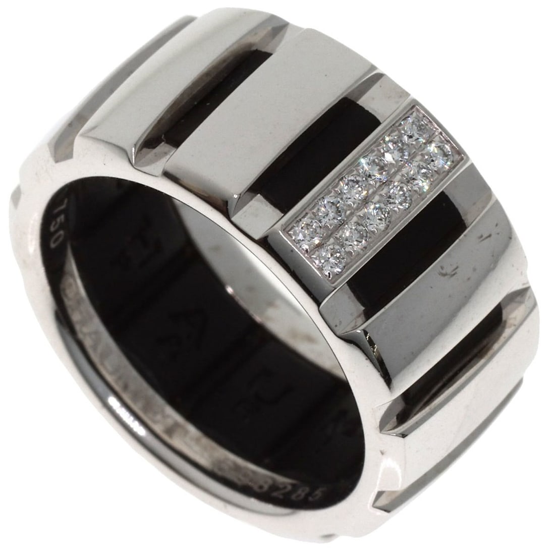 Chaumet Class One MM Diamond Ring #52, 18K White Gold, Women's: --- Catalog ---Category: SizeJP Size: 10US Size: 5.5Category: DesignType: Band ringStone: DiamondGender: WomenMaterial: White gold (18K)Category: GeneralBrand: Chaumet--- Item List ---Section: Conditi