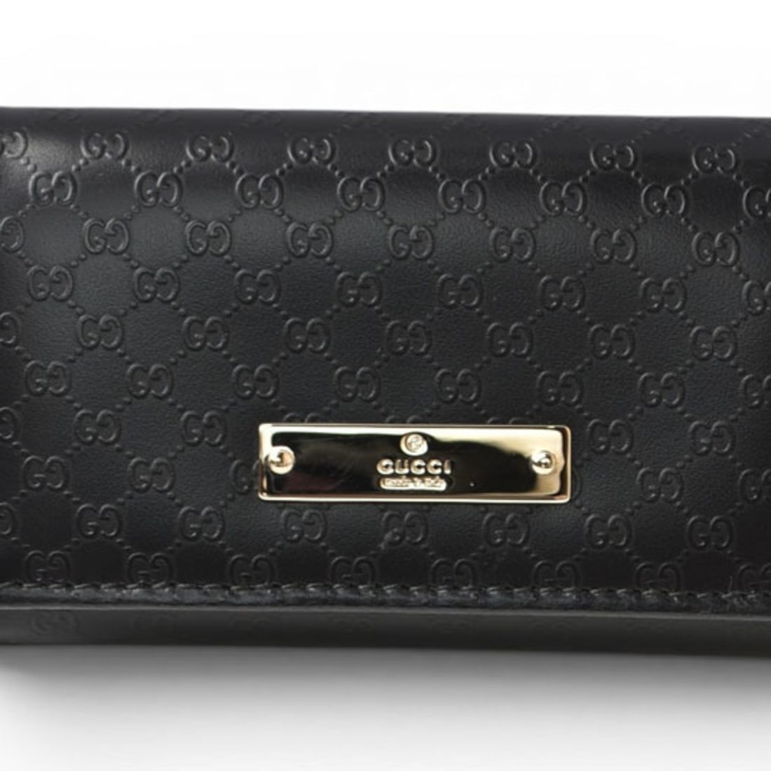 Gucci Outlet Key Case Holder GUCCI 6-ring 033.0416 Black Gold Men's Women's: --- Catalog ---Category: SizeSize (HxWxD): 6cm x 9.5cm x 2cm / 2.36'' x 3.74'' x 0.78''Category: DesignColor: Black, GreenGender: Men,WomenMaterial: LeatherCategory: GeneralMPN: 033.0416Brand: GucciCo