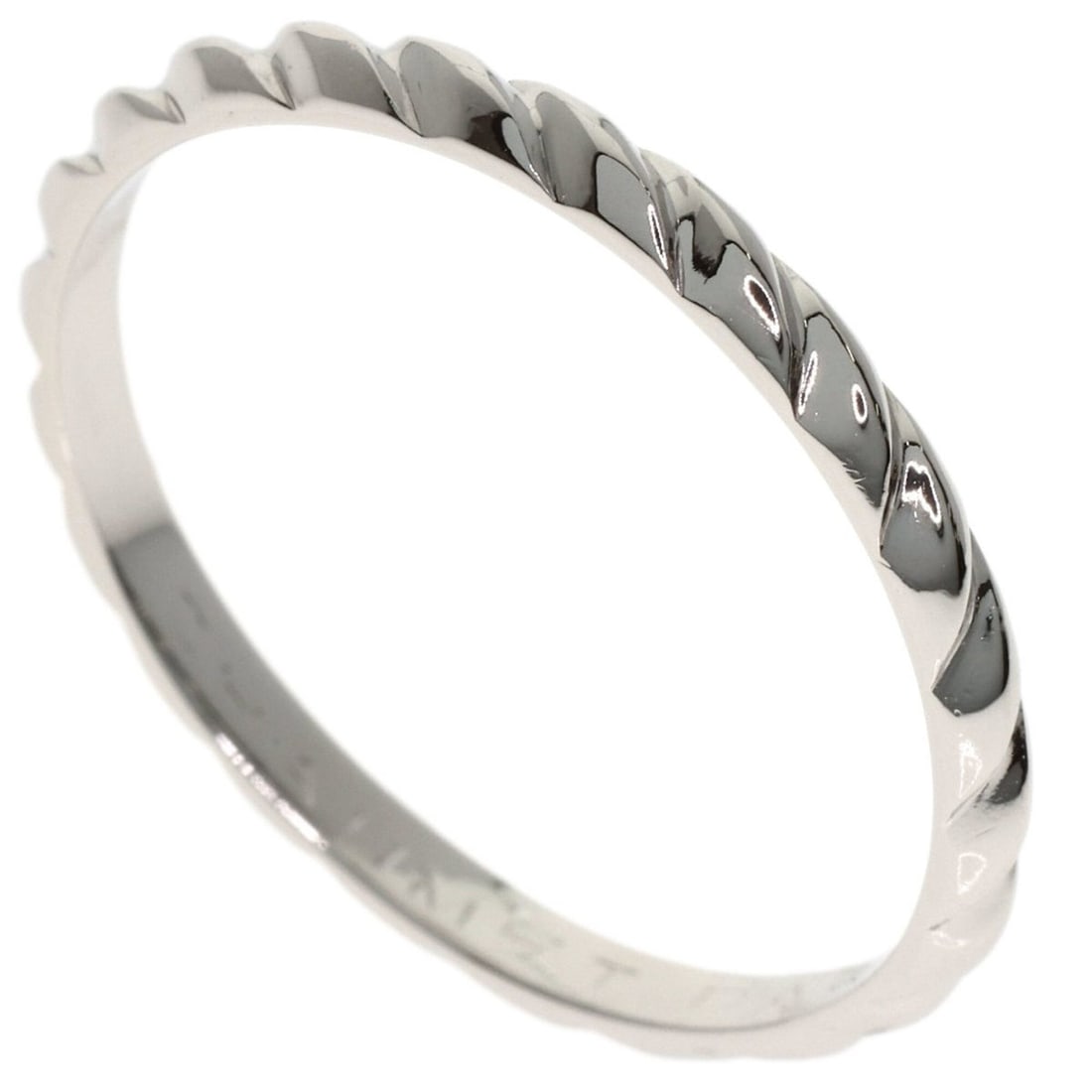 Chaumet Torsade Ring, Platinum PT950, Women's Ring: --- Catalog ---Category: SizeJP Size: 22.5US Size: 10.5Category: DesignType: Band ringGender: WomenMaterial: Platinum 950Category: GeneralBrand: Chaumet--- Item List ---Section: ConditionRanking: Rank