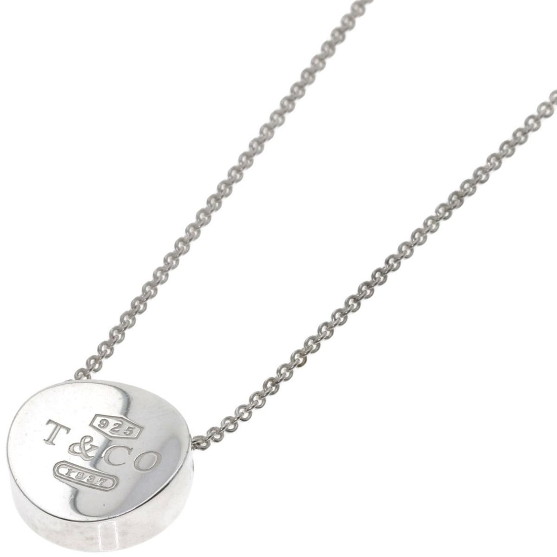 Tiffany & Co. 1837 Round Necklace, Silver, Women's.: --- Catalog ---Category: SizePendant Size: 16mm x 16mm / 0.62'' x 0.62''Neck Circumference: 41 cm / 16.14''Category: DesignGender: WomenMaterial: SilverNecklace Type: NecklaceCategory: GeneralBrand: T
