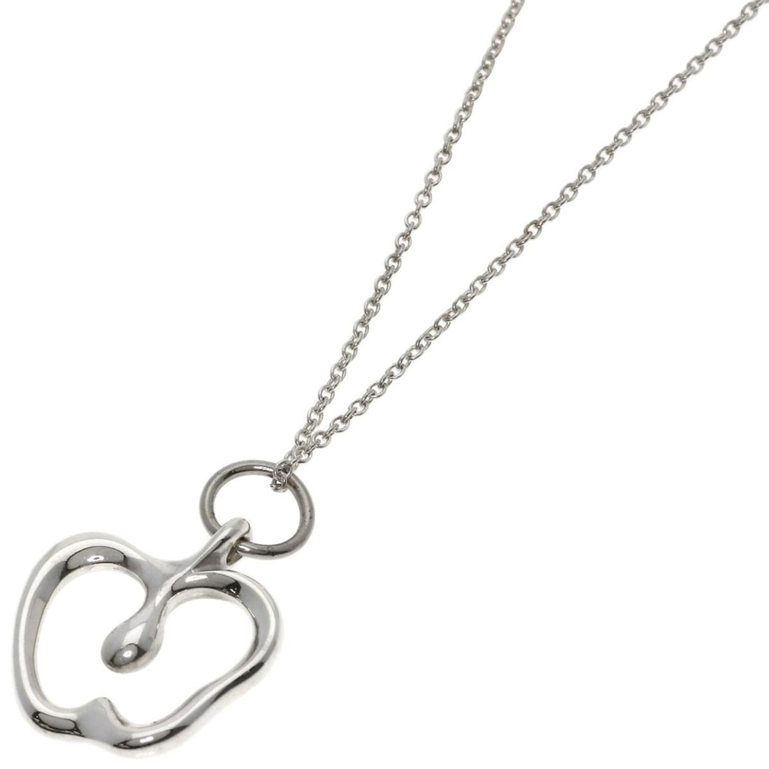 Tiffany Apple Necklace, Silver, Women's, TIFFANY&Co.: --- Catalog ---Category: SizePendant Size: 17.8mm x 16mm / 0.7'' x 0.62''Neck Circumference: 41 cm / 16.14''Category: DesignGender: WomenMaterial: SilverNecklace Type: NecklaceCategory: GeneralBrand: 