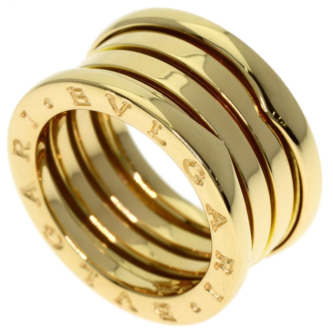 BVLGARI B-zero1 4-band ring #49, 18K yellow gold, women's. (1 of 8)