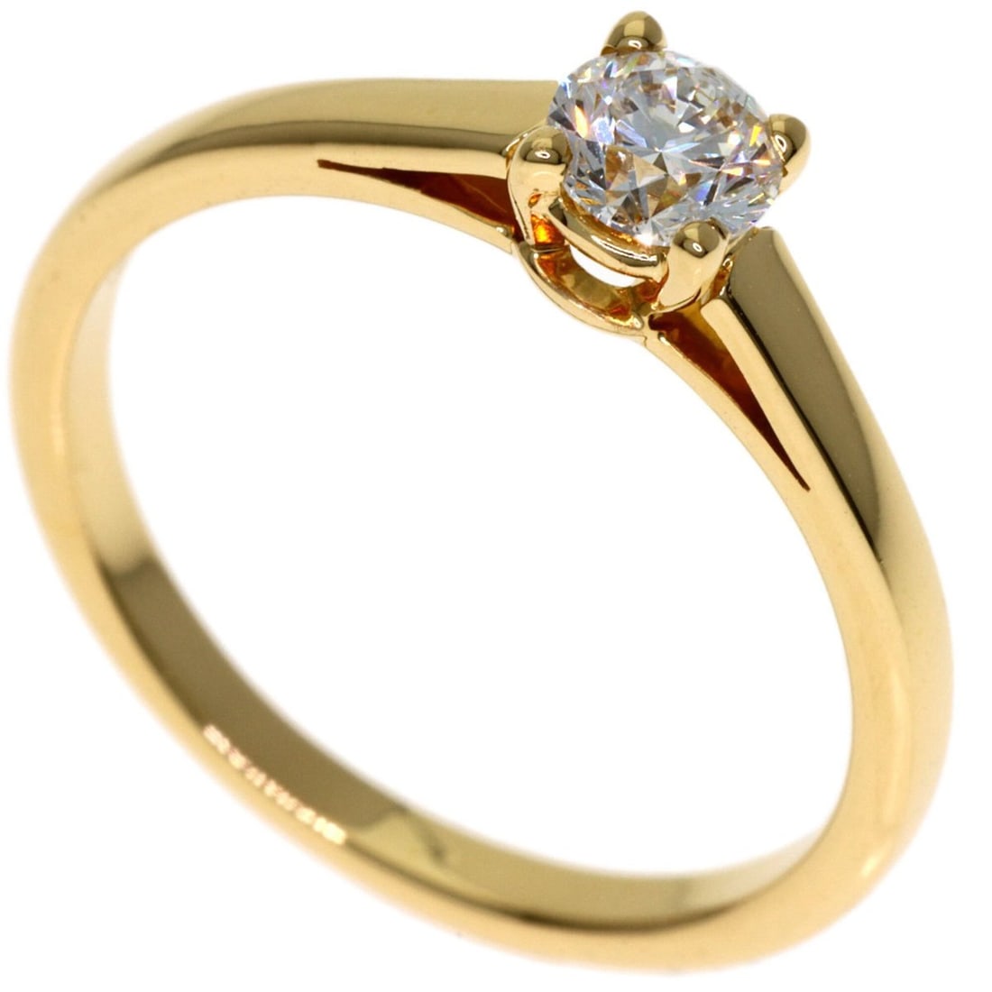 Bulgari Solitaire Diamond Ring, 18K Yellow Gold, Women's BVLGARI: --- Catalog ---Category: SizeJP Size: 9.5US Size: 5Category: DesignType: Band ringStone: DiamondGender: WomenMaterial: Yellow gold (18K)Category: GeneralBrand: Bvlgari--- Item List ---Section: Conditi