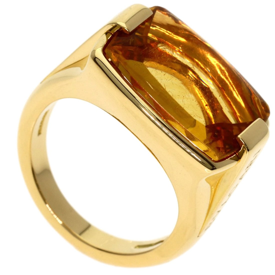 Bulgari Allegra Citrine Ring, 18K Yellow Gold, Women's BVLGARI: --- Catalog ---Category: SizeJP Size: 13.5US Size: 6.5Category: DesignType: Band ringGender: WomenMaterial: Yellow gold (18K)Category: GeneralBrand: Bvlgari--- Item List ---Section: ConditionRanking: 
