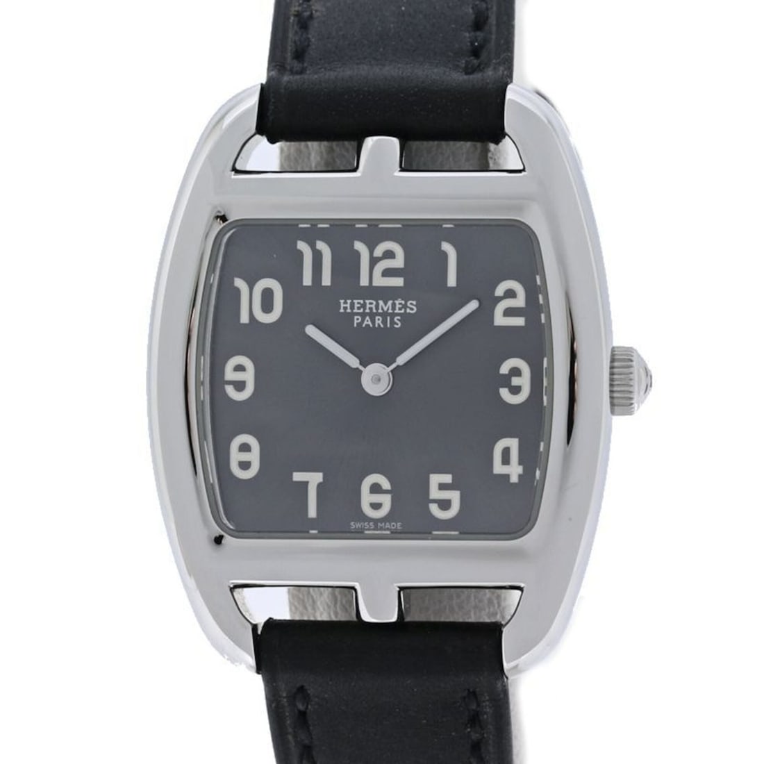 HERMES Cape Cod Tonneau CT1.210.230 VBN 034326WW00 Women's Watch Stainless Steel x Cowhide Leather (1 of 11)