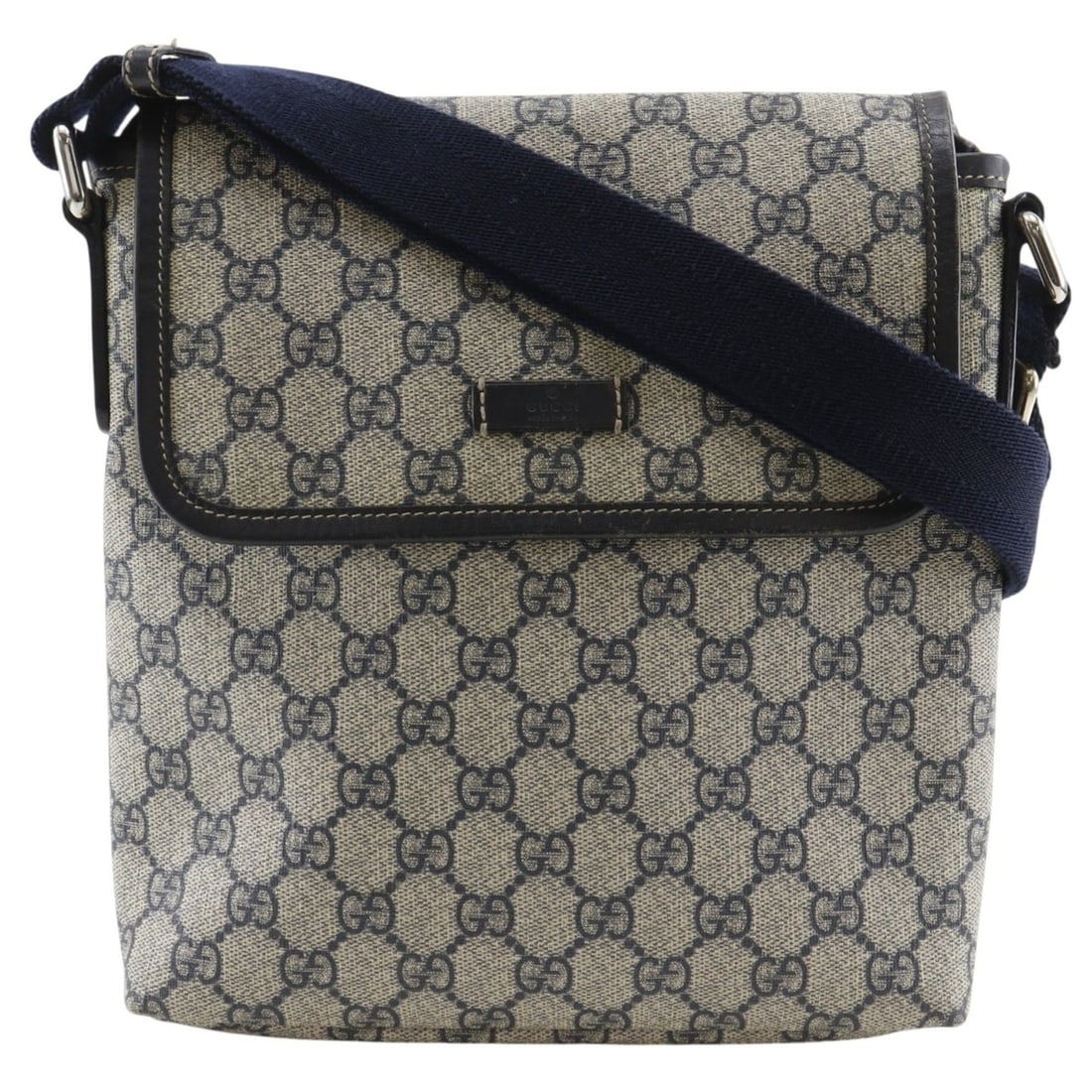 Gucci GUCCI Shoulder Bag 223666 GG Supreme Canvas Navy Magnetic Closure Unisex: --- Catalog ---Category: SizeSize (HxWxD): 25cm x 22cm x 4cm / 9.84'' x 8.66'' x 1.57''Category: DesignType: Shoulder bagColor: NavyGender: Men,WomenMaterial: GG Supreme , Canvas Category: GeneralMPN: