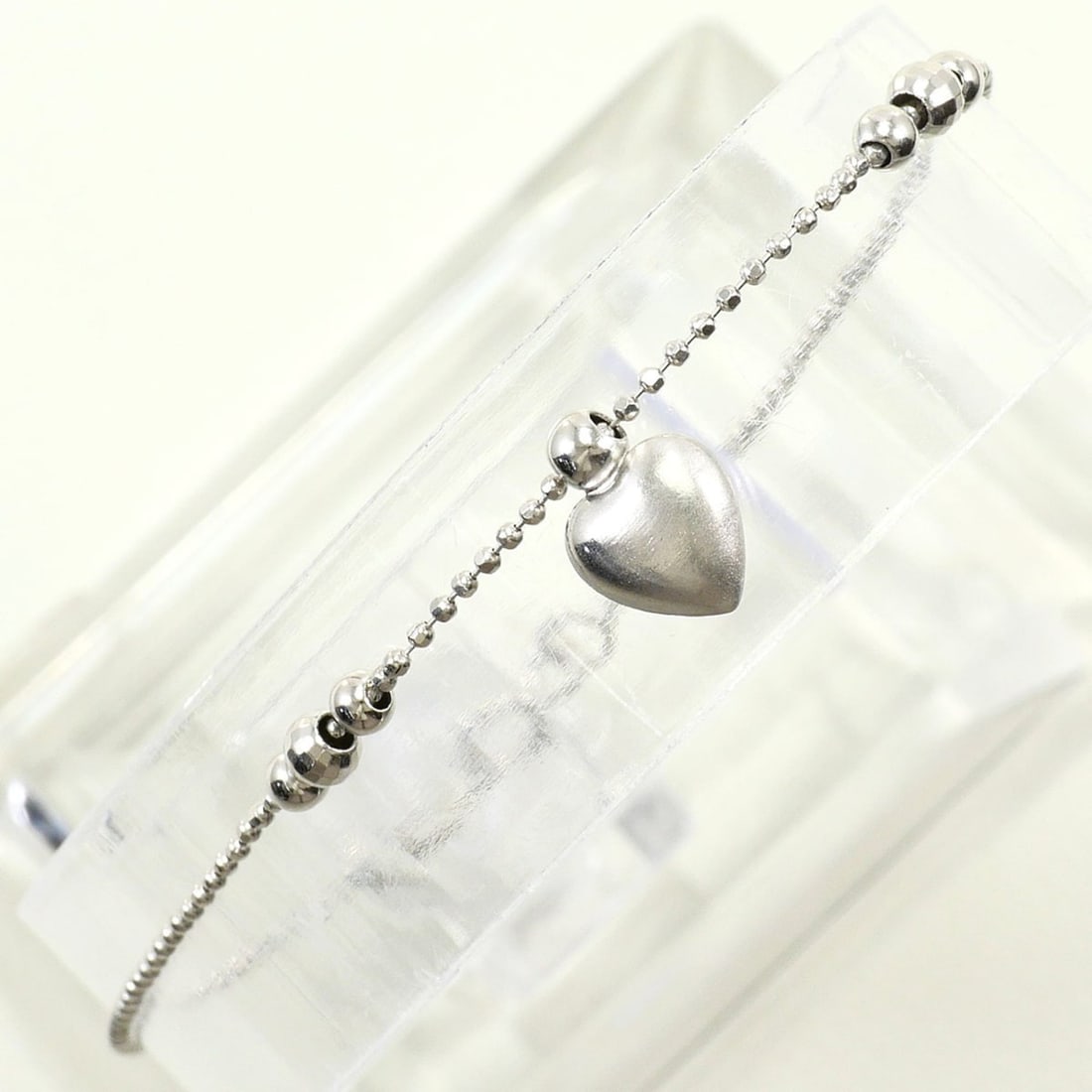 K14 14K WG White Gold Bracelet, Total Weight 1.3g, 18cm, Jewelry: --- Catalog ---Category: SizeLength: 18cm / 7.08''Weight: 1.3g / 0.04oz.Category: DesignType: Charm braceletColor: White goldMetal: White GoldGender: WomenMaterial: White gold (14K)Metal Purity: 14KCa