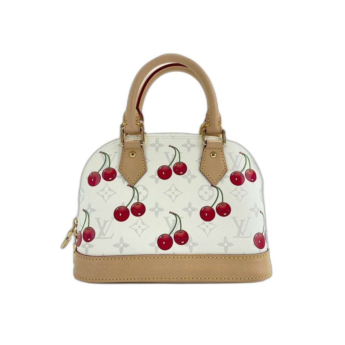 LOUIS VUITTON × Takashi Murakami Alma BB Handbag White: --- Catalog ---Category: SizeSize (HxWxD): 18cm x 24cm x 12cm / 7.08'' x 9.44'' x 4.72''Category: DesignType: HandbagColor: WhiteGender: WomenCategory: GeneralBrand: Louis Vuitton--- Item List ---Sect