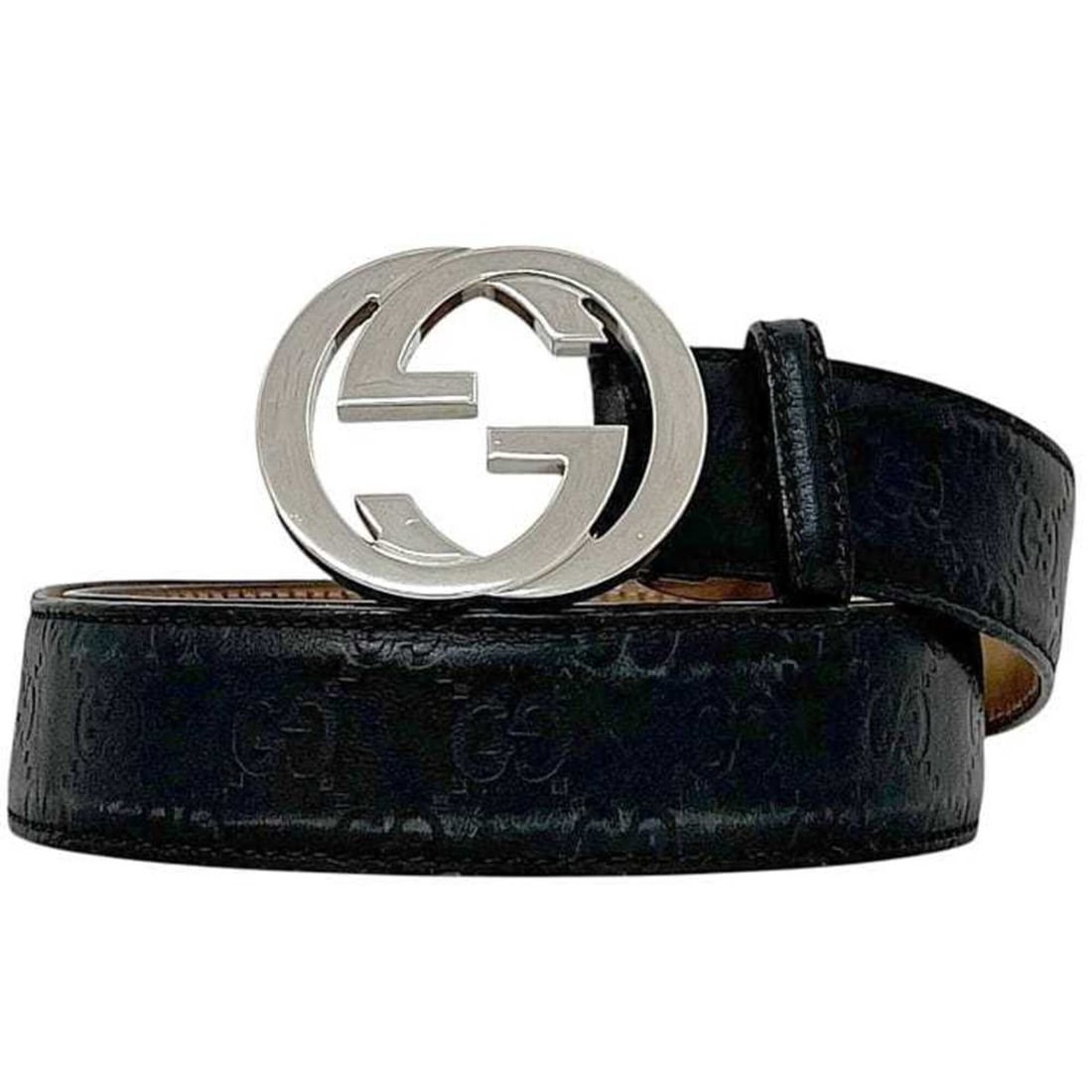 Gucci belt, black, interlocking design, 114984 480199 95 38, waist 100cm, 40mm, leather, GUCCI GG: --- Catalog ---Category: SizeLength: 86cm - 100cm / 33.85'' - 39.36''Category: DesignType: Standard beltColor: BlackGender: MenMaterial (Strap): Leather Category: GeneralMPN: 114984 480199 95 38Brand: