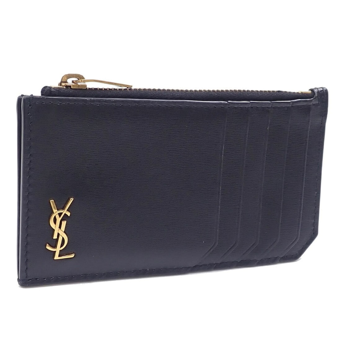 Saint Laurent Coin Purse/Card Case for Women, Black Leather, 629899 (Leather Purse): --- Catalog ---Category: SizeSize (HxWxD): 7cm x 13cm x 1cm / 2.75'' x 5.11'' x 0.39''Category: DesignType: Coin purse/coin caseColor: BlackGender: WomenMaterial: Leather Category: GeneralBrand: Saint