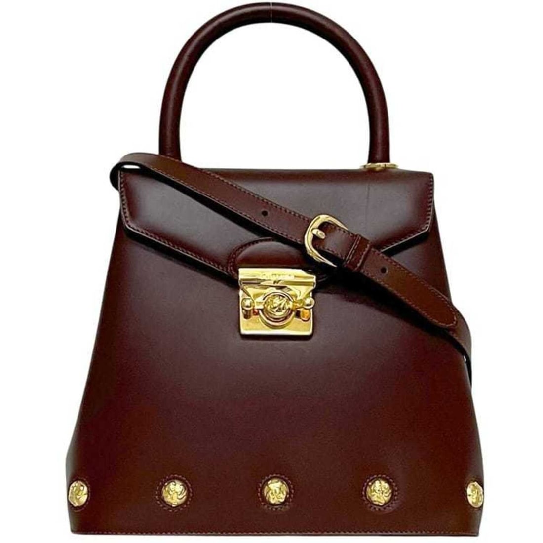 Salvatore Ferragamo Handbag 2-way Shoulder Bag DQ21 1668 Leather Brown Women's: --- Catalog ---Category: SizeSize (HxWxD): 22cm x 24cm x 9cm / 8.66'' x 9.44'' x 3.54''Category: DesignType: Handbag, Shoulder bagColor: BrownGender: WomenMaterial: Leather Category: GeneralMPN: DQ21 