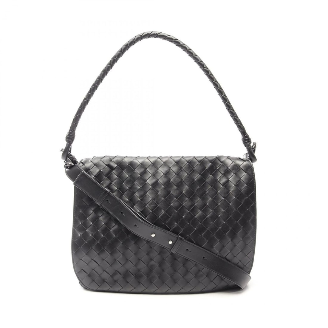 Bottega Veneta Swing Messenger Bag, Intrecciato, 2-Way Shoulder Bag/Handbag, Leather, Men's, Black,: --- Catalog ---Category: SizeSize (HxWxD): 24cm x 33cm x 7cm / 9.44'' x 12.99'' x 2.75''Category: DesignType: Handbag, Messenger bag, Shoulder bagColor: BlackGender: Men,WomenMaterial: Intrecciato Cat