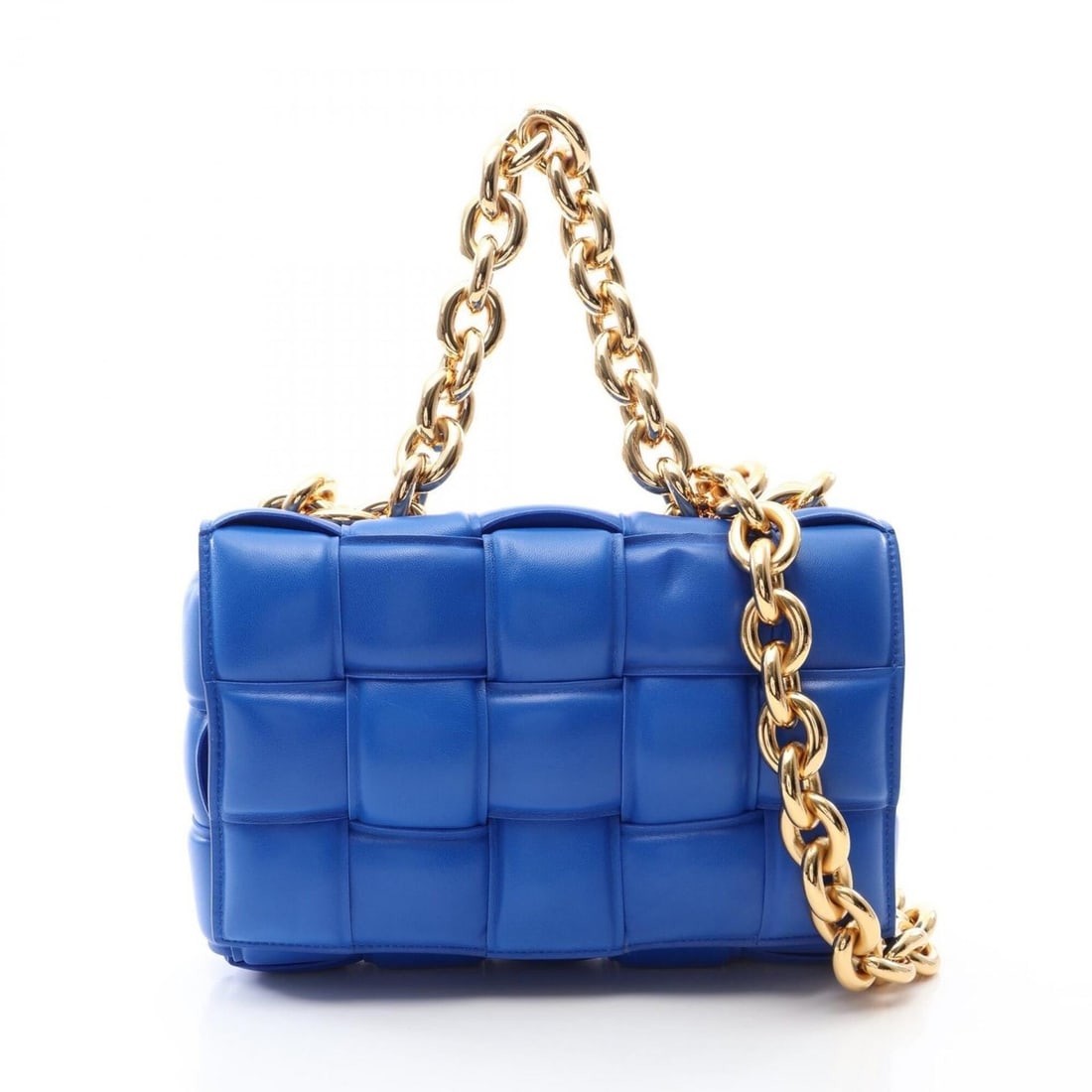 Bottega Veneta The Chain Cassette 2-Way Shoulder Bag/Handbag, Leather, Size 7, Women's, Blue, 631421: --- Catalog ---Category: SizeSize (HxWxD): 18cm x 25cm x 6.5cm / 7.08'' x 9.84'' x 2.55''Category: DesignType: Handbag, Shoulder bagColor: BlueGender: WomenMaterial: Leather Category: GeneralMPN: 6314