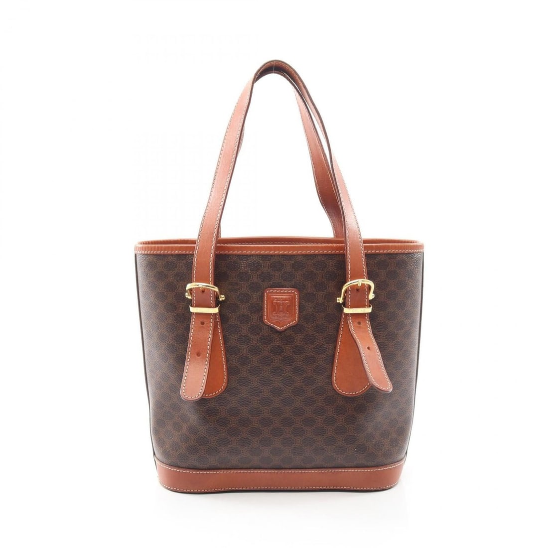 Celine Macadam Tote Bag Handbag, Coated Canvas Leather, Women's, Brown: --- Catalog ---Category: SizeSize (HxWxD): 23cm x 24cm x 11cm / 9.05'' x 9.44'' x 4.33''Category: DesignType: Handbag, Tote bagColor: BrownGender: WomenMaterial: Coated canvas , Leather Category: Gene