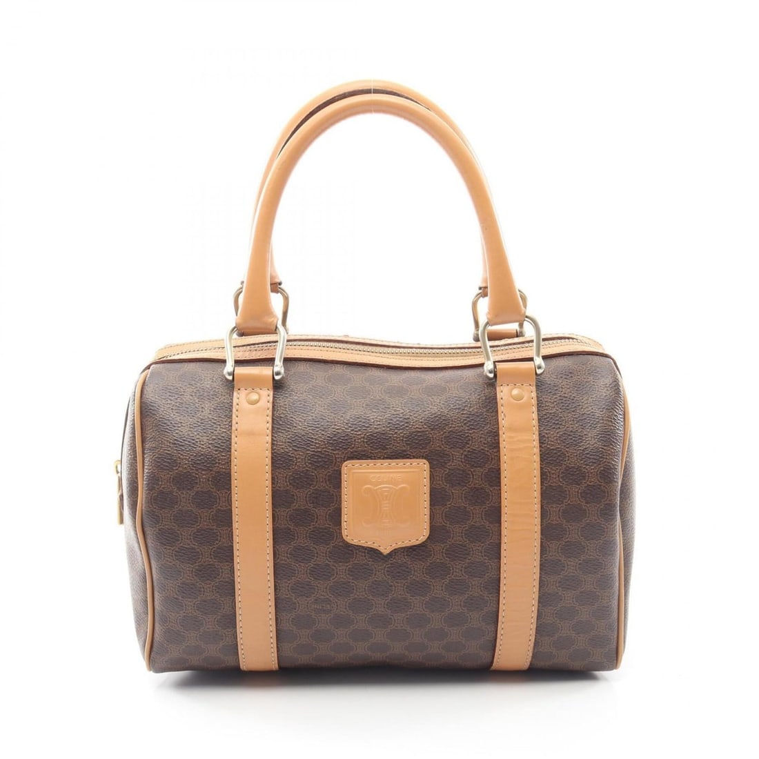 Celine Macadam Tote Bag Handbag, Coated Canvas Leather, Women's, Brown: --- Catalog ---Category: SizeSize (HxWxD): 17cm x 26cm x 14cm / 6.69'' x 10.23'' x 5.51''Category: DesignType: Handbag, Tote bagColor: BrownGender: WomenMaterial: Coated canvas , Leather Category: Gen