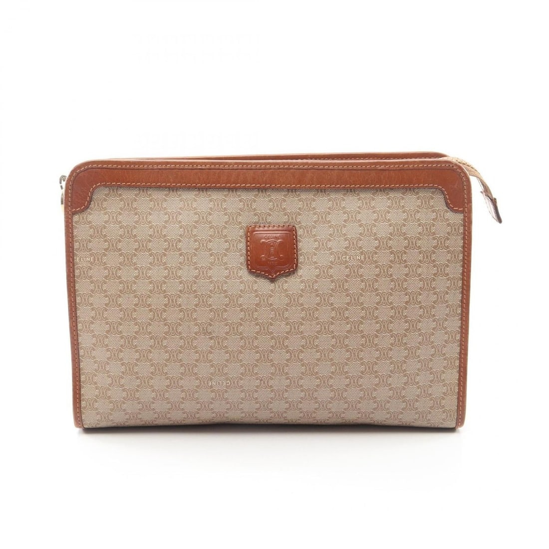 Celine Macadam Second Bag Clutch Handbag Coated Canvas Leather Women's Beige Brown: --- Catalog ---Category: SizeSize (HxWxD): 18cm x 26.5cm x 5cm / 7.08'' x 10.43'' x 1.96''Category: DesignType: Clutch bag, HandbagColor: Beige, BrownGender: WomenMaterial: Coated canvas , Leather Cat