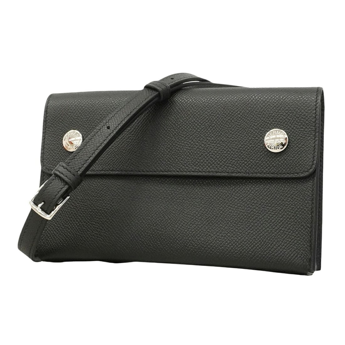 Hermes Nap To Go Shoulder Bag, Veau Epsom Leather, Black, G Stamp, Women's: --- Catalog ---Category: SizeSize (HxWxD): 12cm x 18.5cm x 4cm / 4.72'' x 7.28'' x 1.57''Category: DesignType: Shoulder bagColor: BlackGender: WomenMaterial: Leather Hardware Color: SilverLeather/Fur 