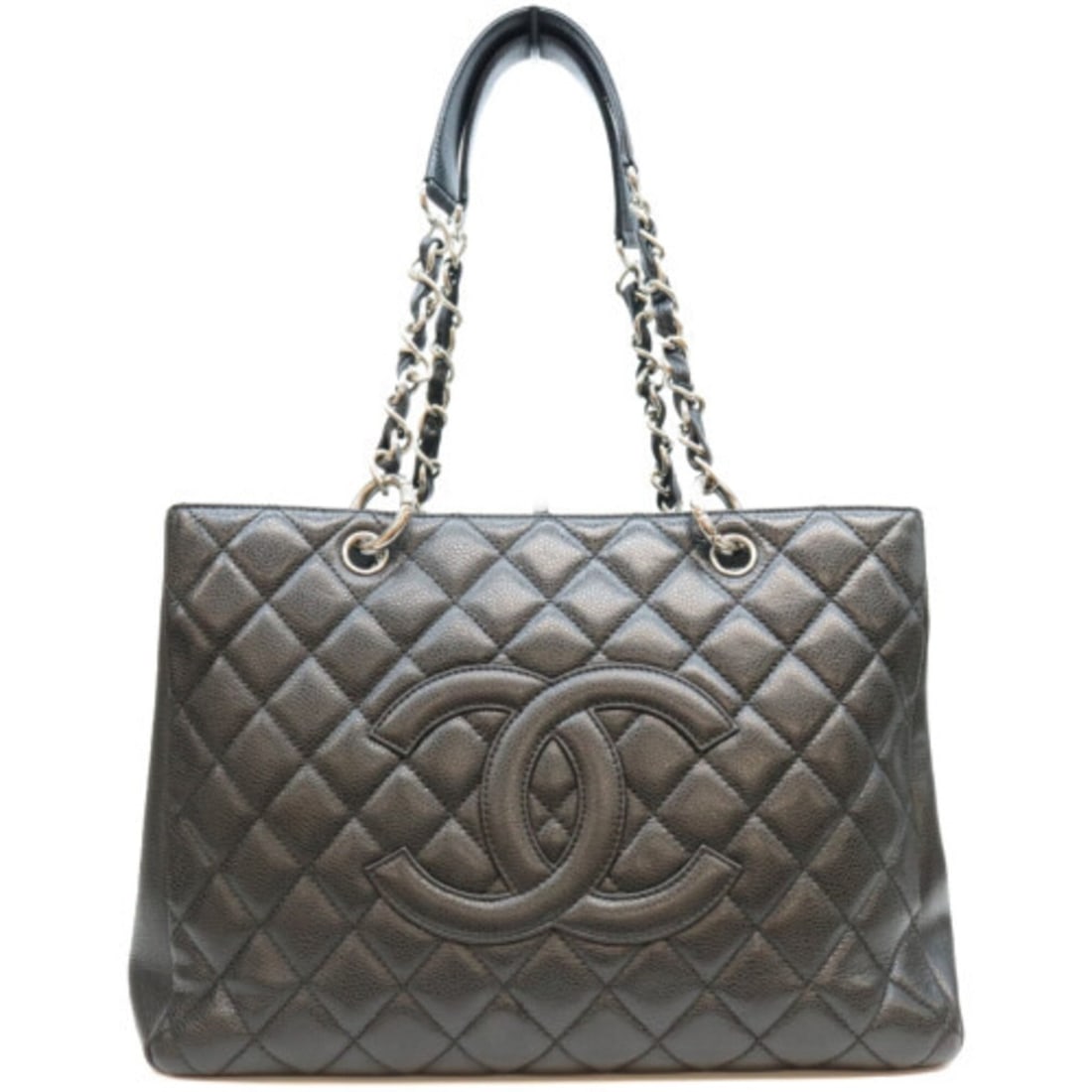 CHANEL A50995 Caviar GST Tote Bag, Black with Silver Hardware, Women's: --- Catalog ---Category: SizeSize (HxWxD): 24cm x 34cm x 15cm / 9.44'' x 13.38'' x 5.9''Category: DesignType: Tote bagColor: BlackGender: WomenMaterial: Grained Calfskin Hardware Color: SilverCategory