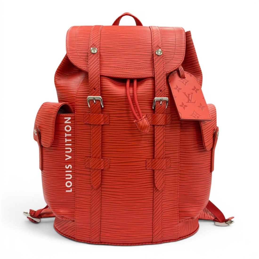 LOUIS VUITTON M23764 Christopher MM Backpack Epi XL Rucksack Daypack Red Silver Hardware Made in (1 of 16)