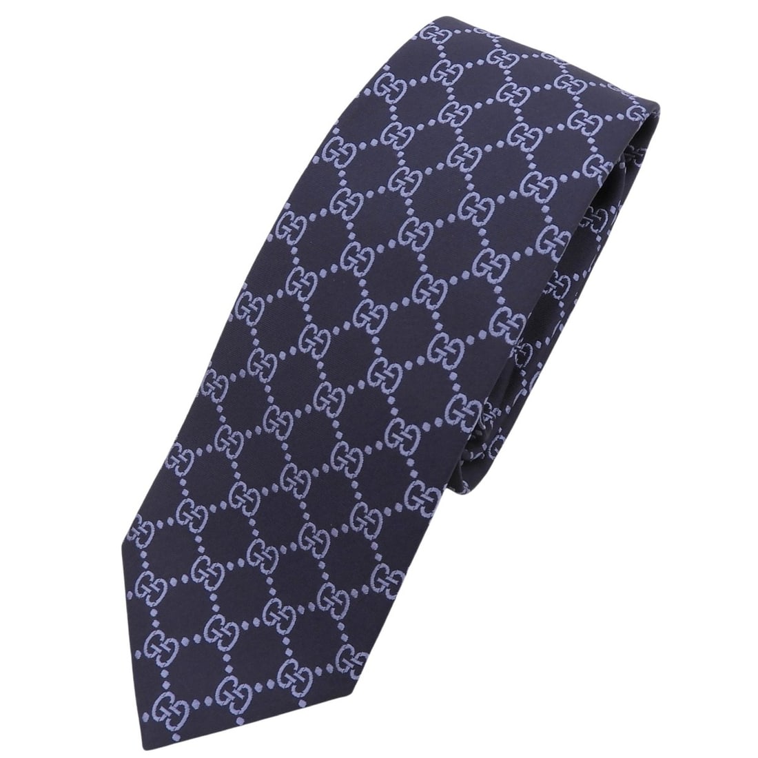 GUCCI 100% Silk GG Pattern Jacquard Tie, Navy Blue, Made in Italy, Authentic, Recommended for Men's: --- Catalog ---Category: SizeWidth: 8cm / 3.14''Total Length: 148cm / 58.26''Category: DesignType: CravatColor: Blue, NavyGender: MenMaterial: Silk , Cupro Category: GeneralBrand: GucciCountry of Orig