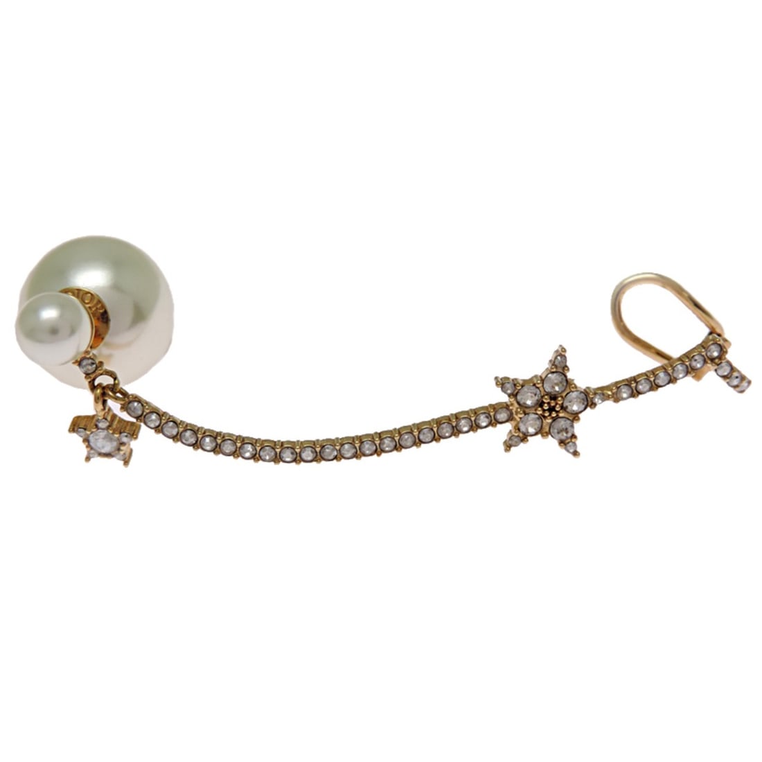 Christian Dior Dior Tribal Ear Cuff (Single Earring) - Women's Earring GP (Gold): --- Catalog ---Category: SizeSize (HxWxD): 74.50mm x 14.00mm / 2.93'' x 0.55''Category: DesignType: EarcuffStone: RhinestoneGender: WomenMaterial: Gold platingSingle earring: YesCategory: GeneralBrand