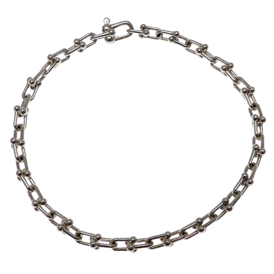 Tiffany & Co. SV925 Hardware Microlink Women's Bracelet, Sterling Silver 925