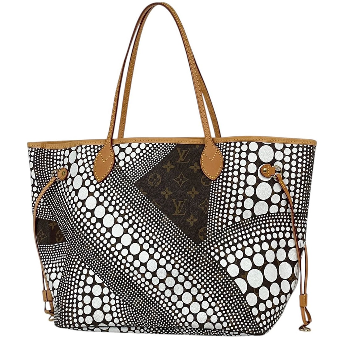 Louis Vuitton Neverfull MM Tote Bag, Yayoi Kusama Pumpkin Dot Shoulder Monogram Brown Blanc (White): --- Catalog ---Category: SizeSize (HxWxD): 29cm x 31cm x 15.5cm / 11.41'' x 12.2'' x 6.1''Category: DesignType: Shoulder bag, Tote bagColor: Blanc, Brown, WhiteGender: WomenMaterial: Monogram Category