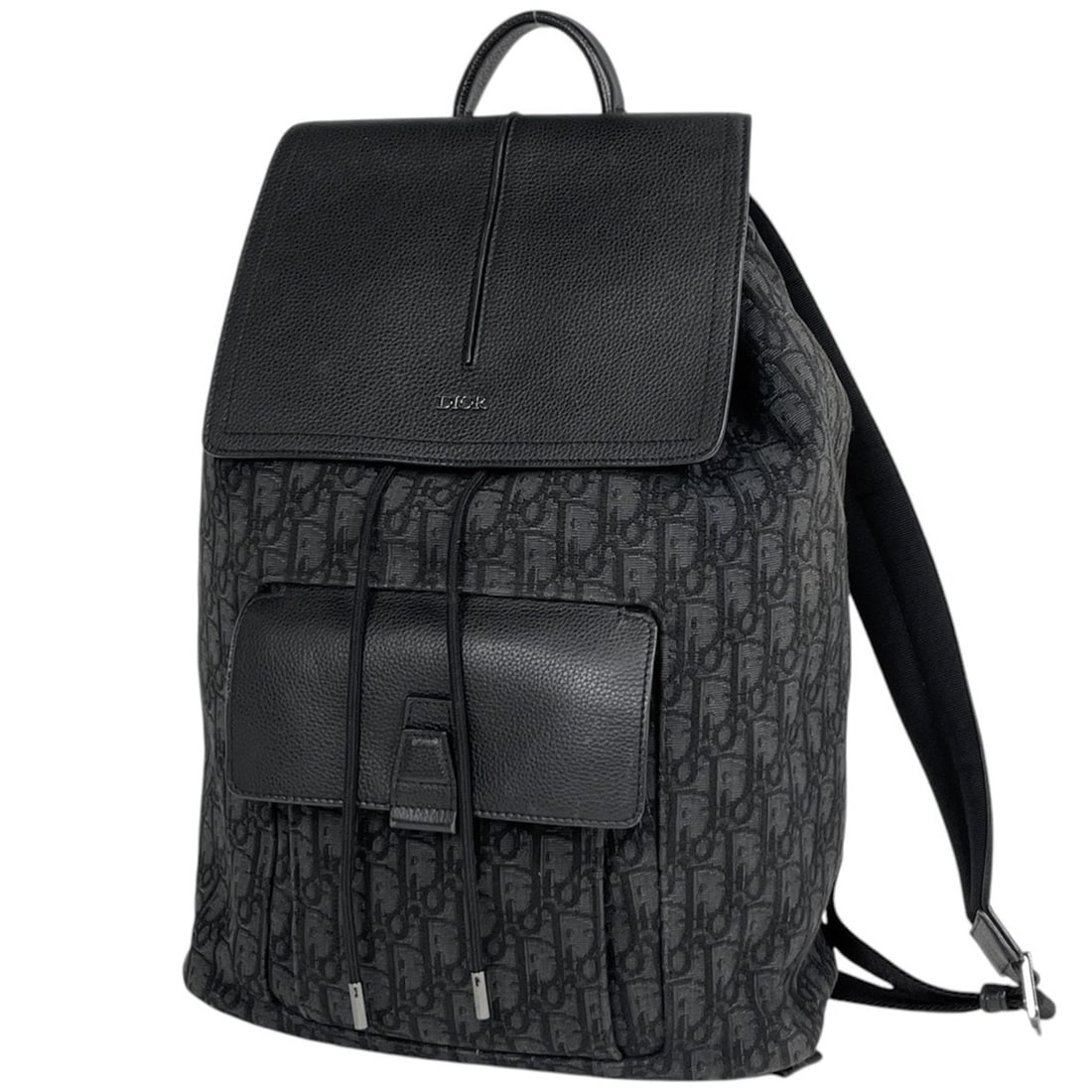 Christian Dior Backpack Oblique Jacquard Trotter Canvas Black Women's: --- Catalog ---Category: SizeSize (HxWxD): 38cm x 29cm x 13cm / 14.96'' x 11.41'' x 5.11''Category: DesignType: BackpackColor: BlackGender: WomenMaterial: Canvas , Leather Category: GeneralBrand: Chri