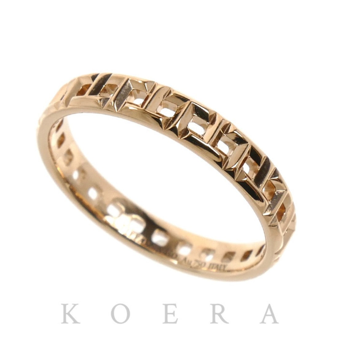 TIFFANY&Co. Tiffany 18KPG Pink Gold T True Narrow Ring (2.9g) Women's