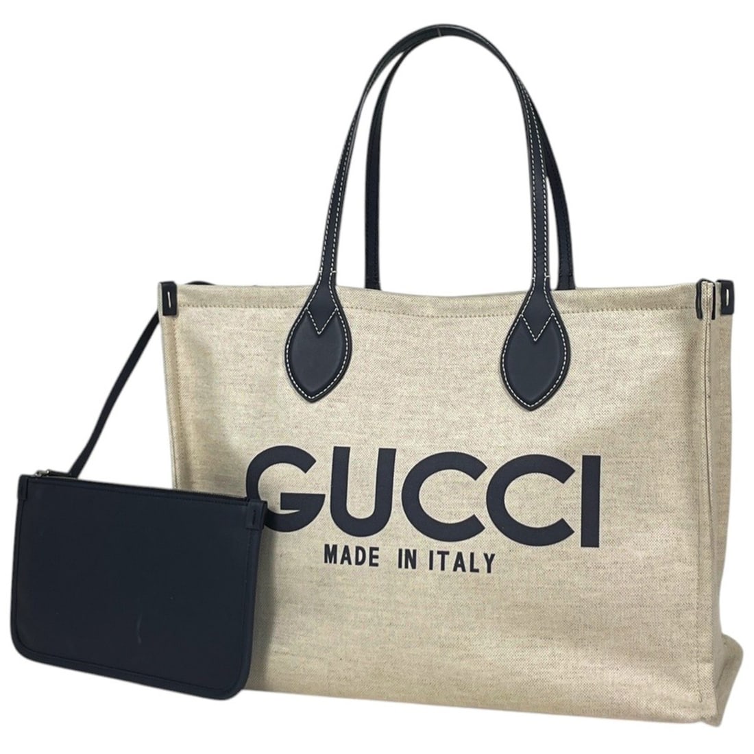 Gucci GUCCI Tote Bag GG Pattern Canvas Ivory Navy 772176 Women's: --- Catalog ---Category: SizeSize (HxWxD): 29cm x 41cm x 17.5cm / 11.41'' x 16.14'' x 6.88''Category: DesignType: Tote bagColor: Ivory, NavyGender: WomenMaterial: Canvas , Leather Category: GeneralBra