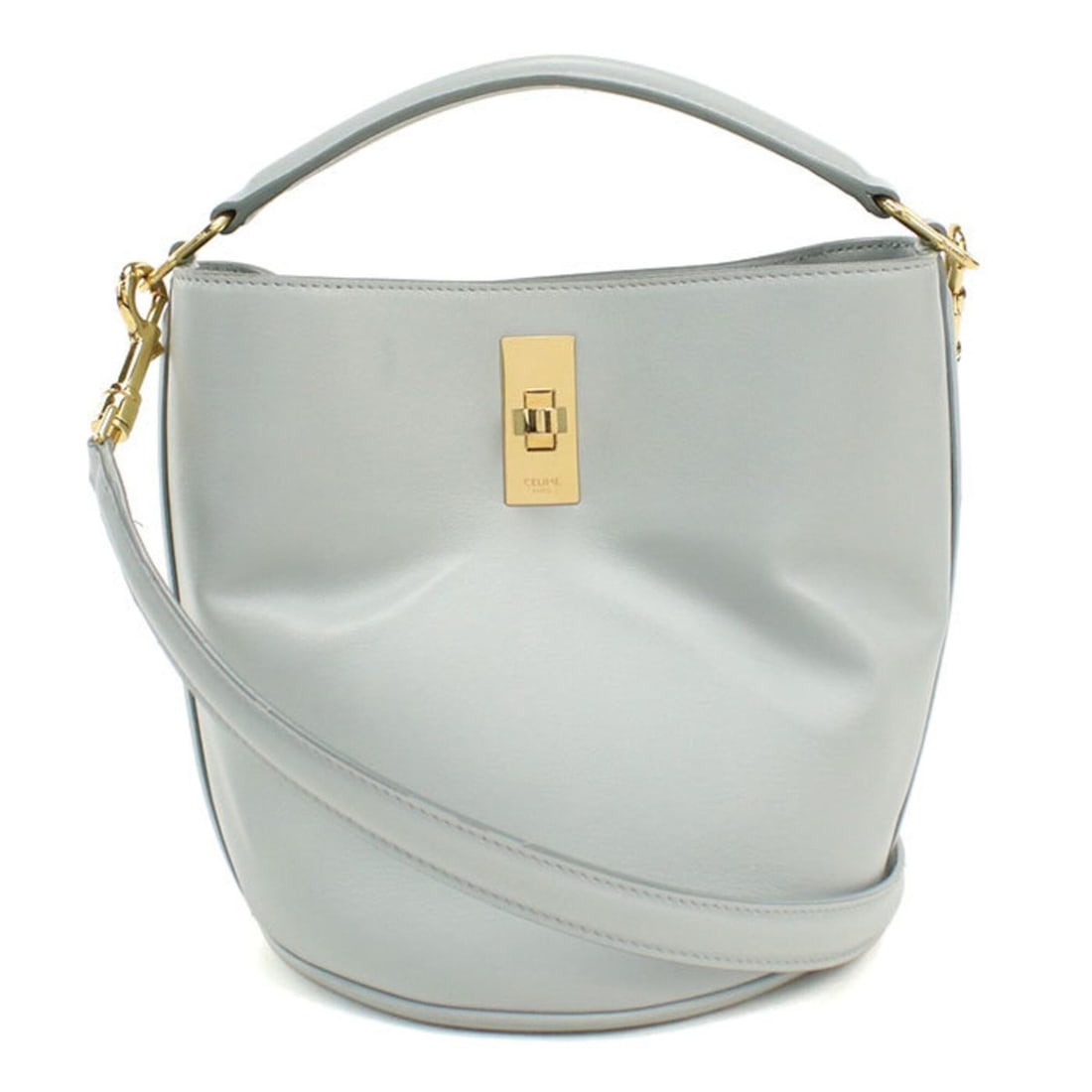 CELINE Celine handbag 197573CR4 Teen Bucket 16 2WAY Women's Blue: --- Catalog ---Category: SizeSize (HxWxD): 19cm x 16cm x 16cm / 7.48'' x 6.29'' x 6.29''Category: DesignType: HandbagColor: BlueGender: WomenMaterial: Leather Hardware Color: GoldLeather/Fur Type: Cal