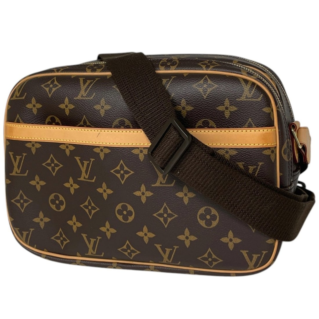 Louis Vuitton Reporter PM Shoulder Bag, Monogram Brown, M45254, Women's