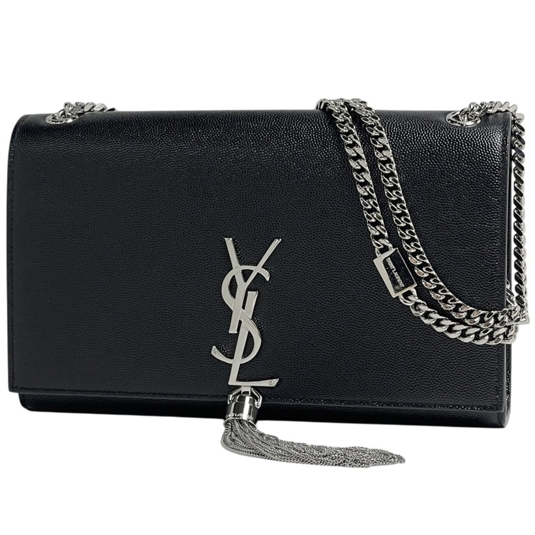 Saint Laurent Kate Monogram Chain Shoulder Bag, Leather, Black, 354119, Women's: --- Catalog ---Category: SizeSize (HxWxD): 15cm x 24cm x 5.5cm / 5.9'' x 9.44'' x 2.16''Category: DesignType: Shoulder bagColor: BlackGender: WomenMaterial: Leather Category: GeneralBrand: Saint Laure