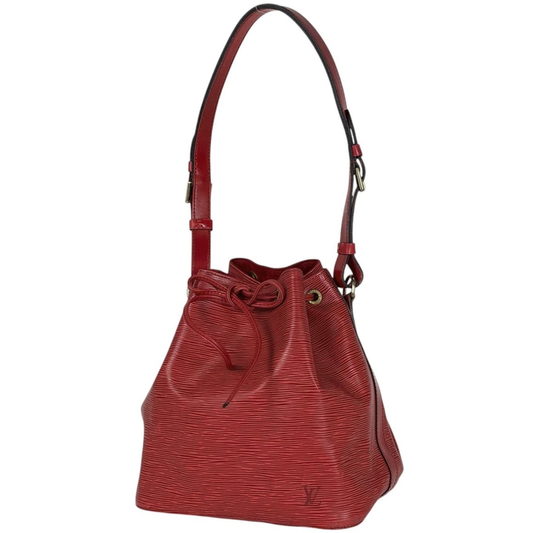 Louis Vuitton Petit Noé Shoulder Bag, One-Shoulder, Drawstring Type, Epi Leather, Castilian Red,