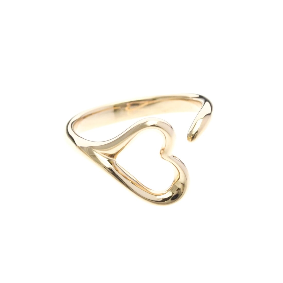 Tiffany Open Heart Ring Pink Gold (18K) Fashion No Stone Band Ring Pink Gold