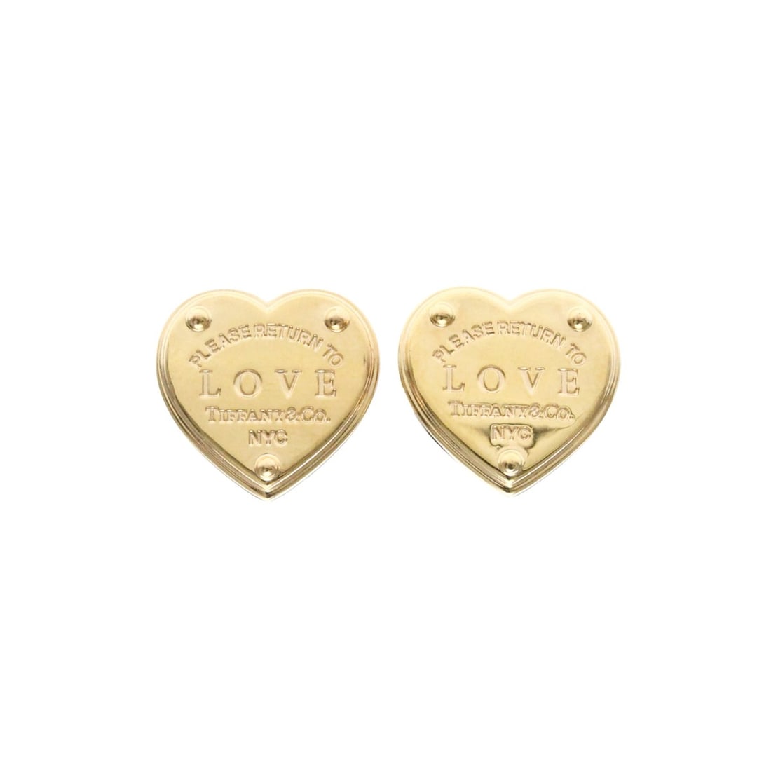 Tiffany Return To Tiffany No Stone Pink Gold (18K) Stud Earrings Pink Gold