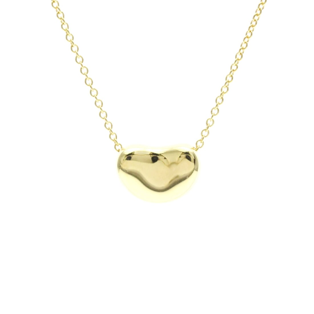 Tiffany Bean Necklace Yellow Gold (18K) No Stone Men,Women Fashion Necklace (Gold)