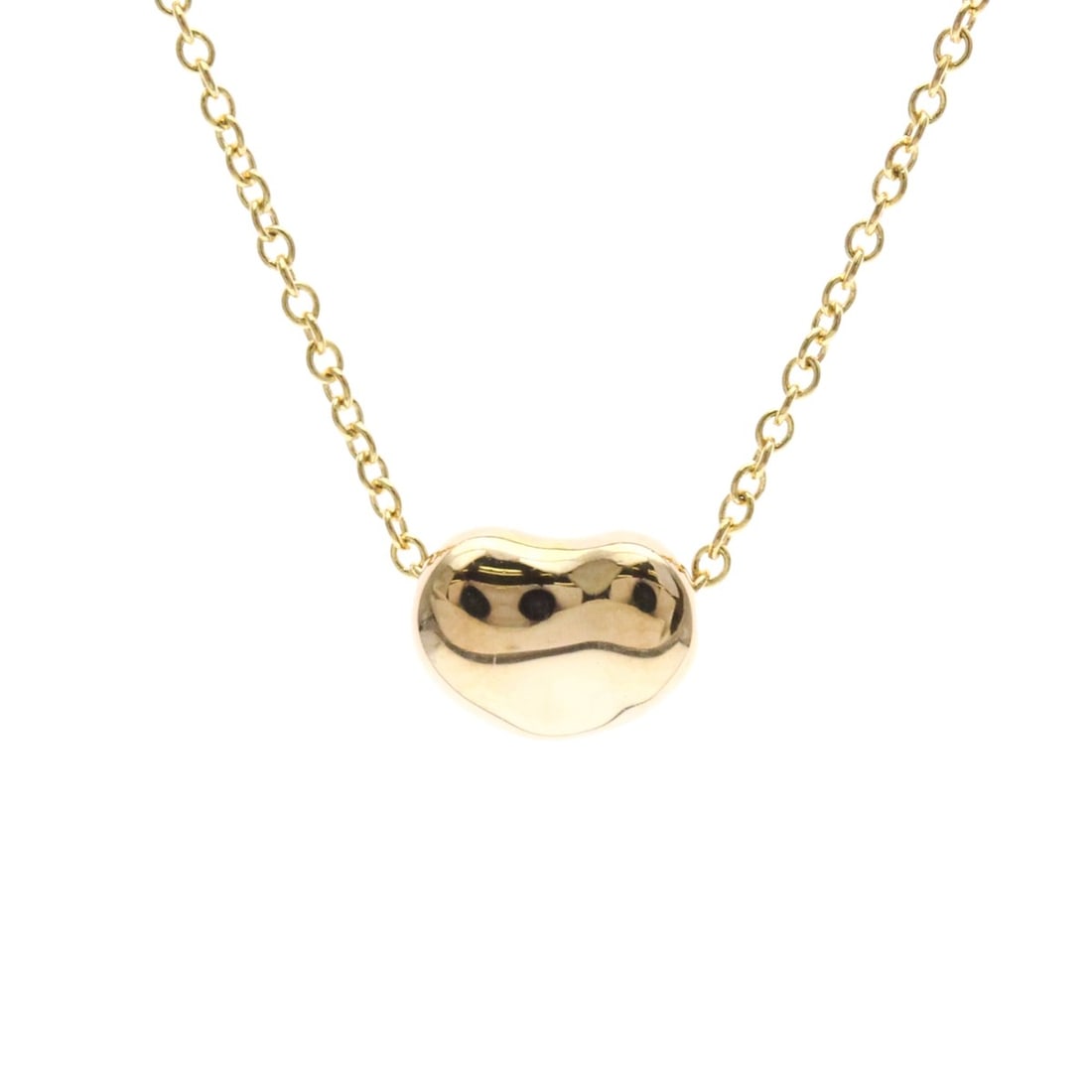 Tiffany Bean Necklace Pink Gold (18K) No Stone Men,Women Fashion Necklace (Pink Gold)