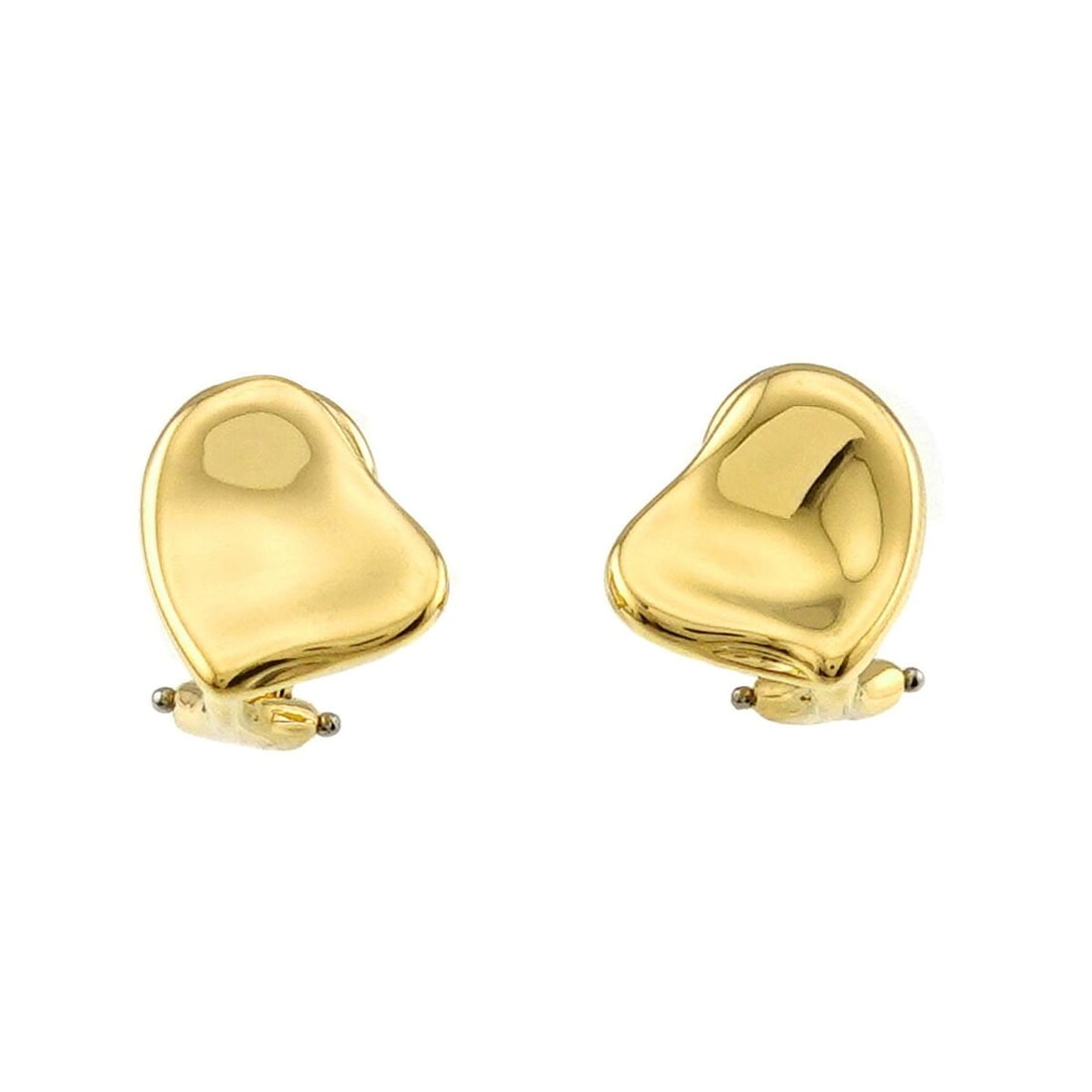 Tiffany & Co. Full Heart Earrings, 18K Yellow Gold (750), Clip-on Earrings (1 of 15)