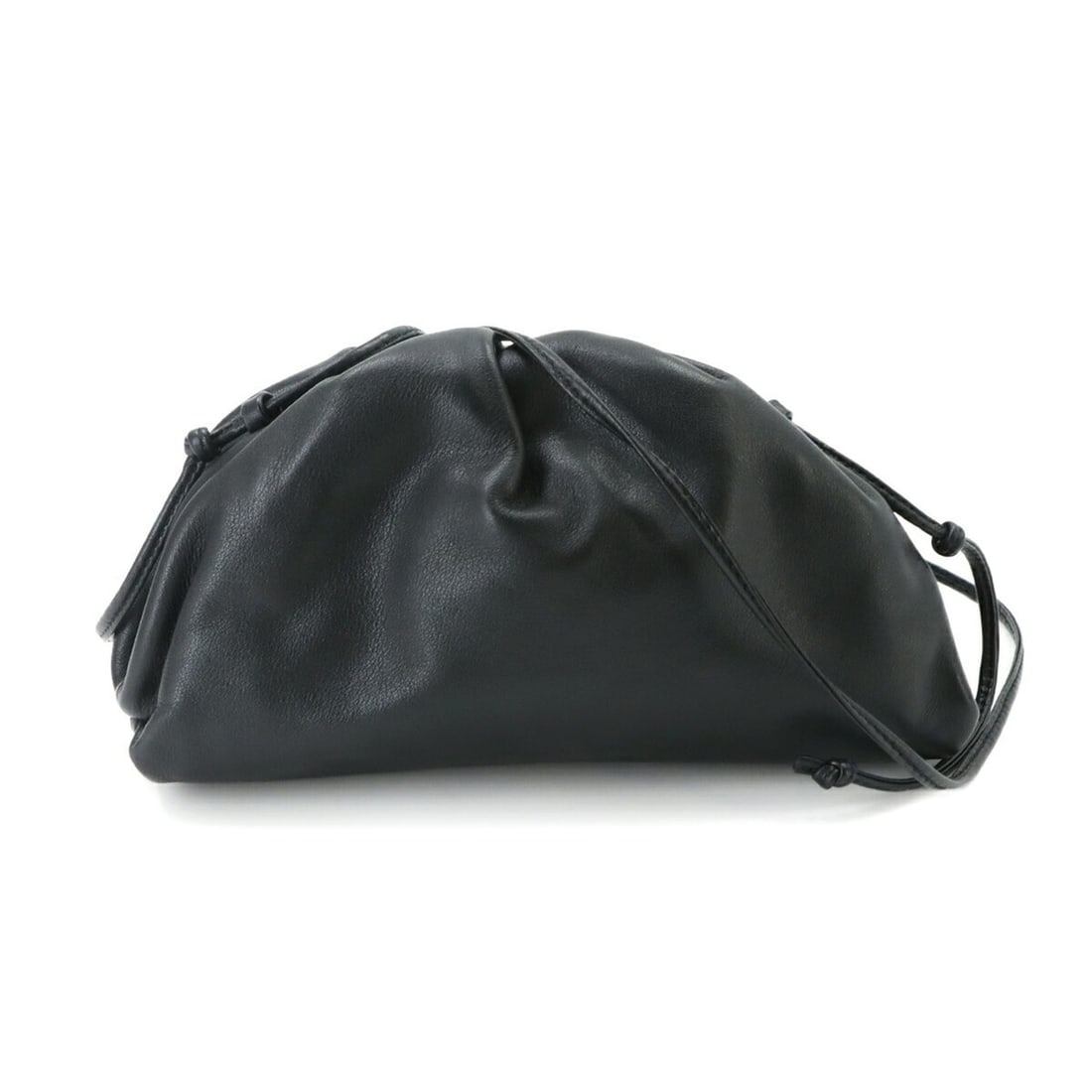 Bottega Veneta Mini Handbag Pouch Shoulder Leather Black 585852