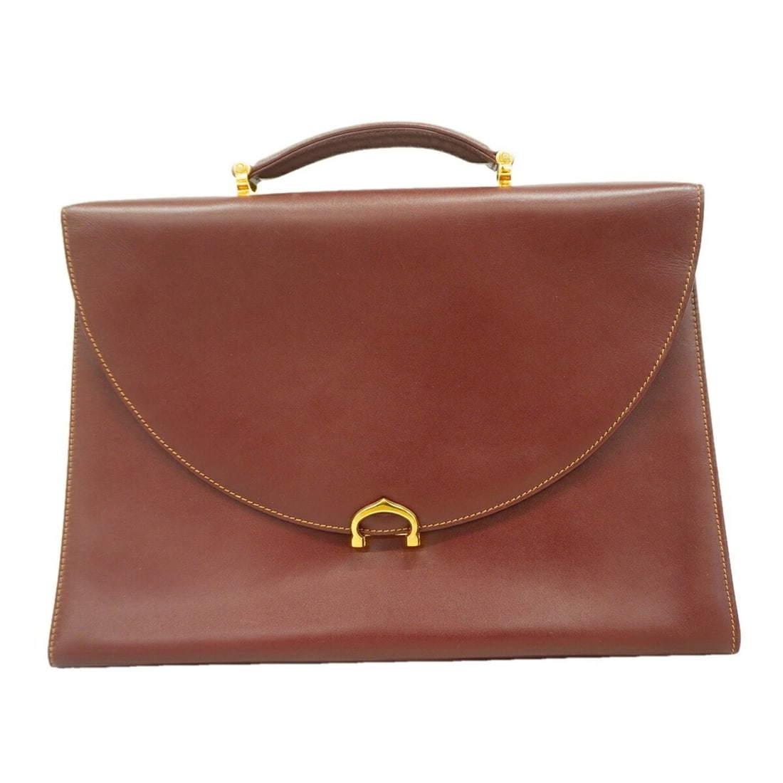 Cartier Must Leather Bag, Bordeaux, Men's: --- Catalog ---Category: SizeSize (HxWxD): 27cm x 39cm x 7.5cm / 10.62'' x 15.35'' x 2.95''Category: DesignType: BriefcaseColor: BordeauxGender: MenMaterial: Leather Hardware Color: GoldCategory: Gene
