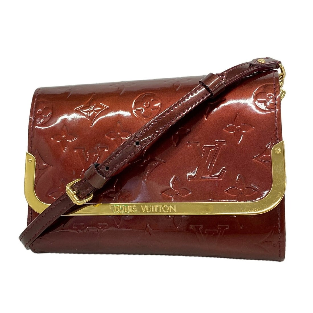 Louis Vuitton Vernis Rossmore PM Shoulder Bag M91547 Rouge Fauviste (Women's)